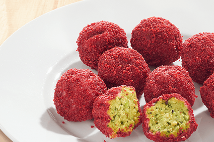 rote Kichererbsen-Bällchen