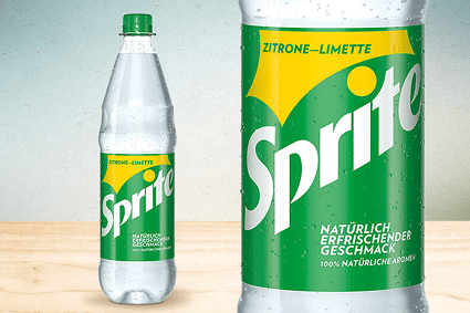 Sprite Mehrwegflasche, Erfrischungsgetränk mit Zitronen- und Limettengeschmack.